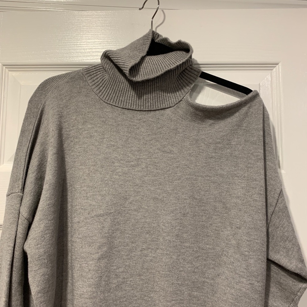 NWT Eloquii Turtleneck Cold Shoulder Sweater - Picture 2 of 9
